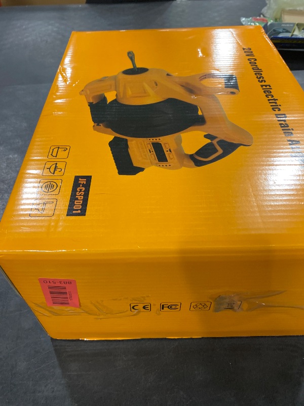 Photo 1 of Cordless Drain Auger Compatible with Dewalt 20V Battery, Auto-Feed Plumbing Drain Snake with 23.62FT Replaceable Cable, Drain Clog Cleaner Tool for Sink, Toilet, Bathtub, Sewer (Battery Not Included)