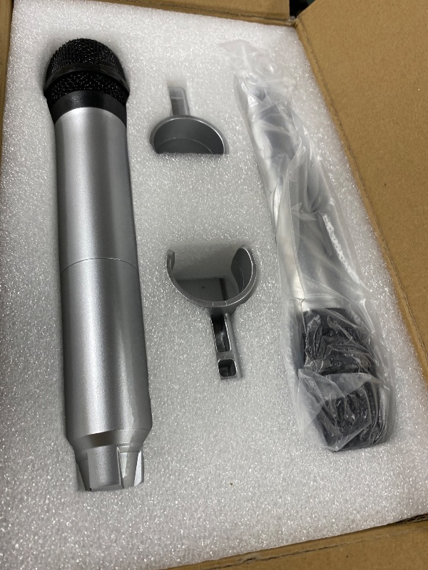 Photo 1 of Portable Karaoke Machine, with Wireless Microphones, Bluetooth Party Speaker with LED Lights, Loud Subwoofer, USB/AUX, Outdoor Karaoke Speaker for Adults & Kids, Home & Party