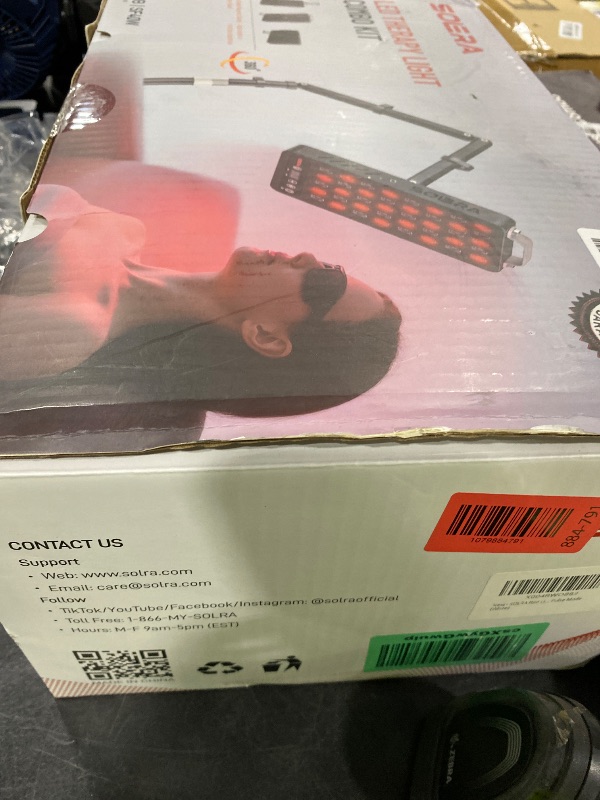 Photo 1 of SOLRA SR40 Red Light Therapy Panel with Magnetic Mount & Floor Stand, 660nm 850nm Near Infrared LED Light Lamp for Face & Body, 200W Dual Chip, Adjustable Height, Low EMF, Timer, Home Use