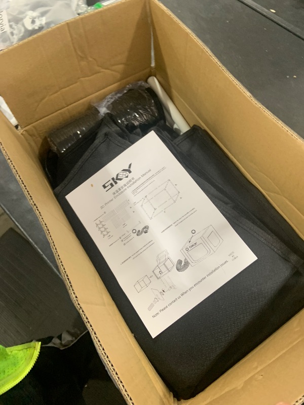 Photo 1 of Skouphy 3D Printer Enclosure with LED Light, Smoke Exhaust Kit, Thermo-Hygrometer,Fireproof Dustproof Tent Constant Temperature for Bambu Lab A1,Eufymake E1 UV Printer