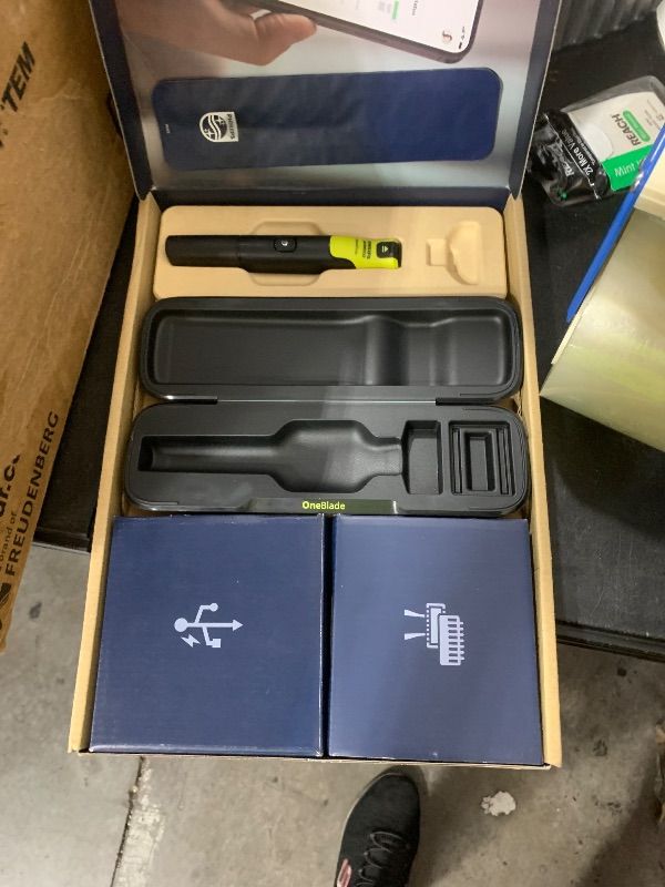 Photo 1 of Philips Norelco OneBlade 360 with Connectivity Hybrid Face + Body, Electric Beard Trimmer, Shaver and Body Groomer Kit with 360 Blade Tech, 1x360 Blade, 5-in-1 Comb, Travel Case, Model QP4631/90
