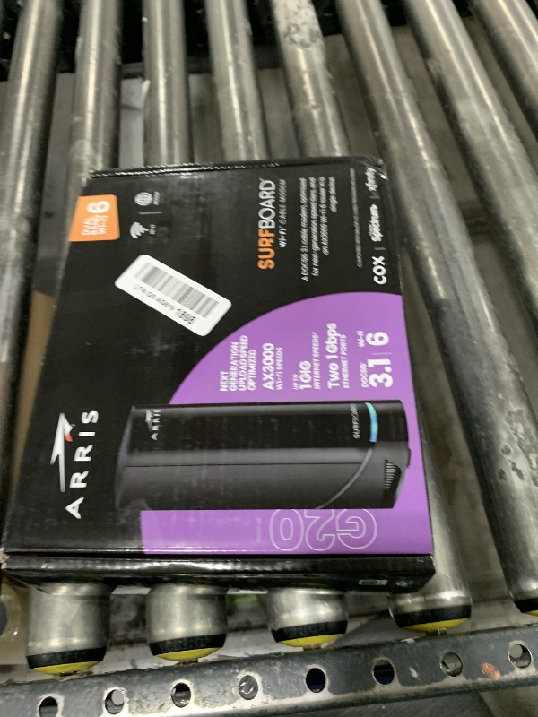 Photo 1 of Arris (G20) - Cable Modem Router Combo - Fast DOCSIS 3.1 Multi-Gigabit WiFi 6 (AX3000), Approved for Comcast Xfinity, Cox, Spectrum & More, 1.0 Gbps Max Speeds, Next-Generation Upload Optimized