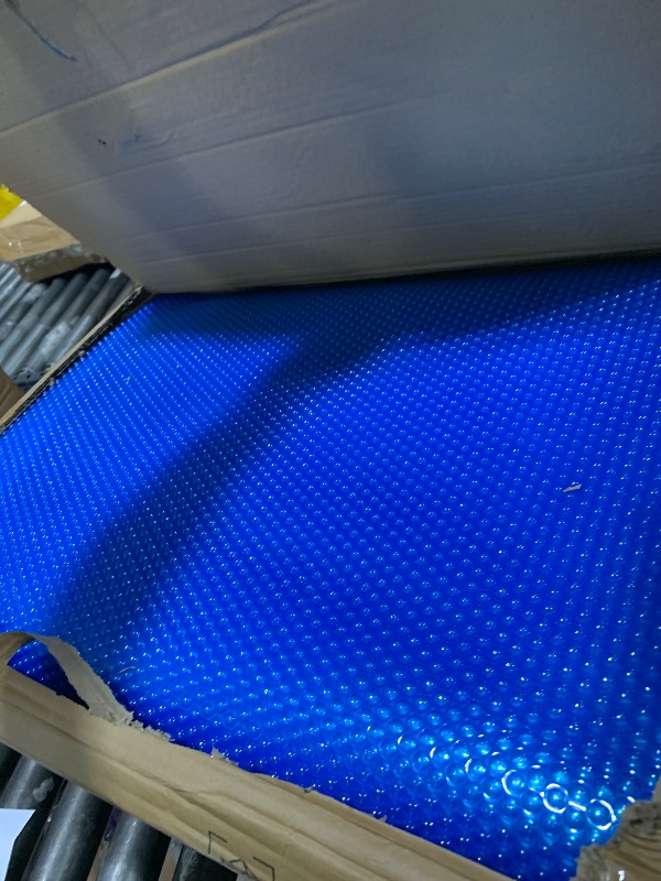 Photo 1 of VEVOR Solar Pool Cover, 32 x 16 ft Rectangle Solar Blanket for Pools, Inground Above Ground Swimming Pool Solar Cover, 12 mil Solar Covers Blue