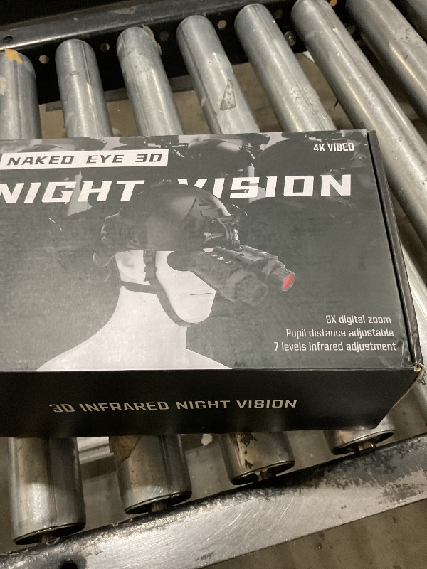 Photo 1 of GOYOJO 4K Head-Mounted Night Vision Goggles & Binoculars – Infrared NVG with 4 Color Vision, Manual Focus & 8X Digital Zoom for Hunting, Camping, and Outdoor Surveillance