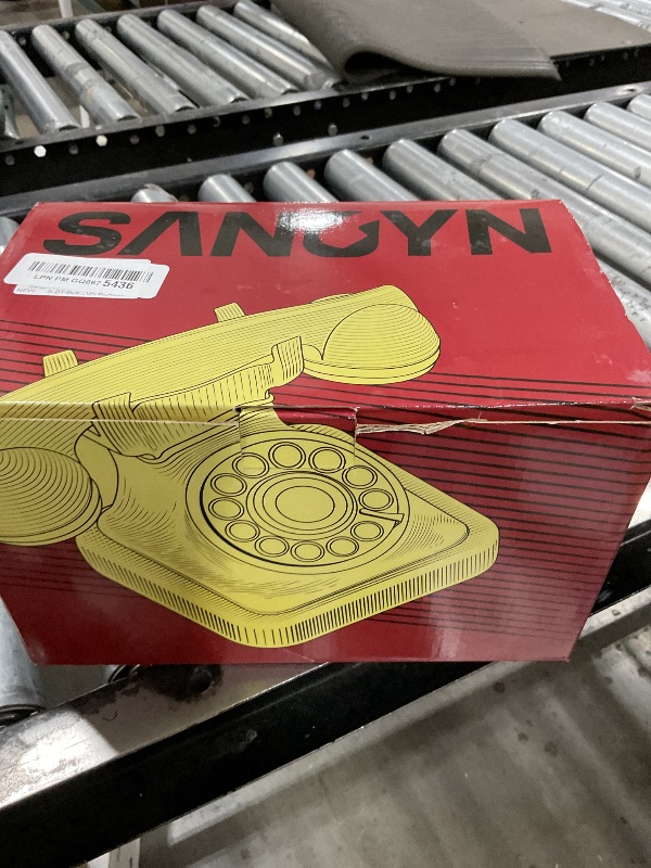 Photo 1 of Sangyn Bluetooth Retro Landline Phone with Voice Assistant, Compatible with Android & iOS, Wireless Physical Home Telephone with Speakerphone & Volume Control, Black