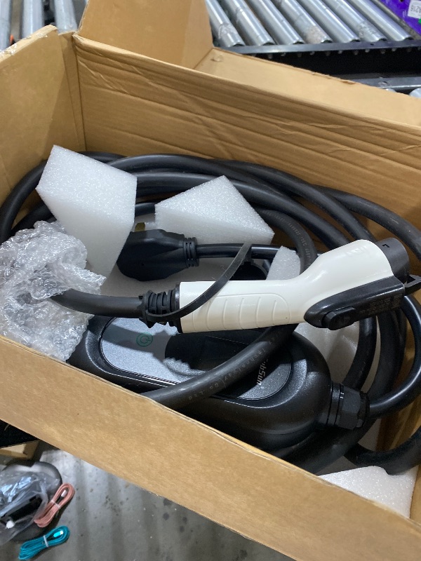 Photo 1 of SubSun EV Charger J1772 Electric Vehicle Charger 50Amp Level 2,240V 25FT Adjustable Current & Delay Charging & Portable w/NEMA 14-50 Plug & Tesla Adapter for Home, Outdoor, Camping Charging