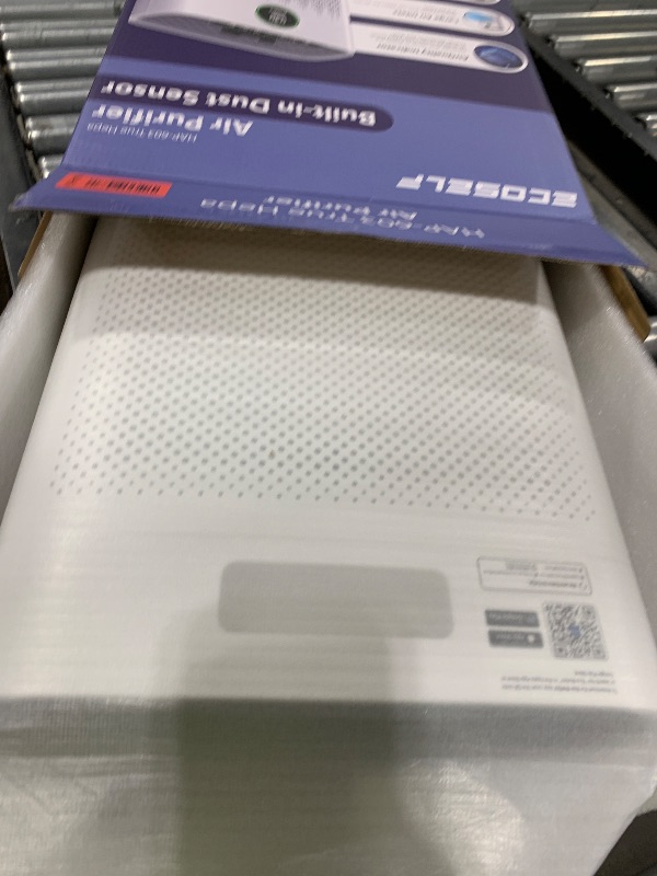 Photo 1 of ECOSELF Smart Air Purifier for Home Large Rooms, with WiFi Control, Covers Up to 2400 Ft², Smart Mode, AQI Display, 22dB Sleep Mode & Aromatherapy with 2X-Power Filtration, HAP603WF, White