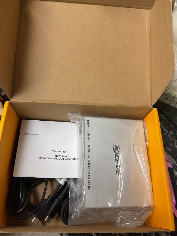 Photo 1 of Thunderbolt 4 KVM Switch 3 Monitors 2 Laptops USB C 4K@60Hz,USB C KVM Switch Displaylink Docking Station for Windows Mac M1-M5, Extended Triple Displays,PD 100W,USB 3.0,USB 3.2,SD/TF,1G Ethernet
