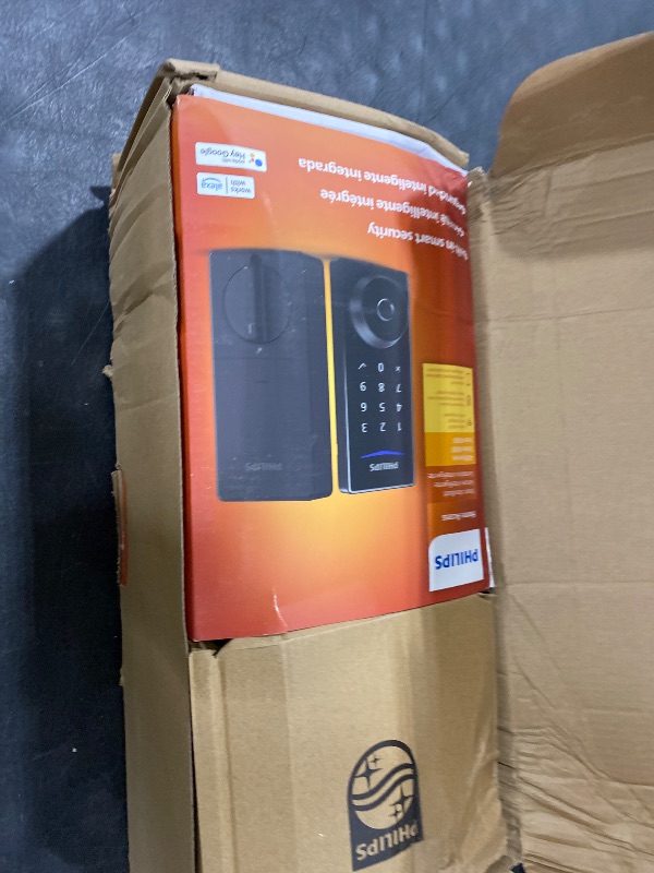 Photo 1 of Philips Wi-Fi Smart Lock with Handles, WiFi Keyless Entry Front Door Lock Set, Keypad Deadbolt with Handle App Fingerprint Code Unlocking, Auto Locking, Built-in WiFi, Remote Control & Voice Unlock