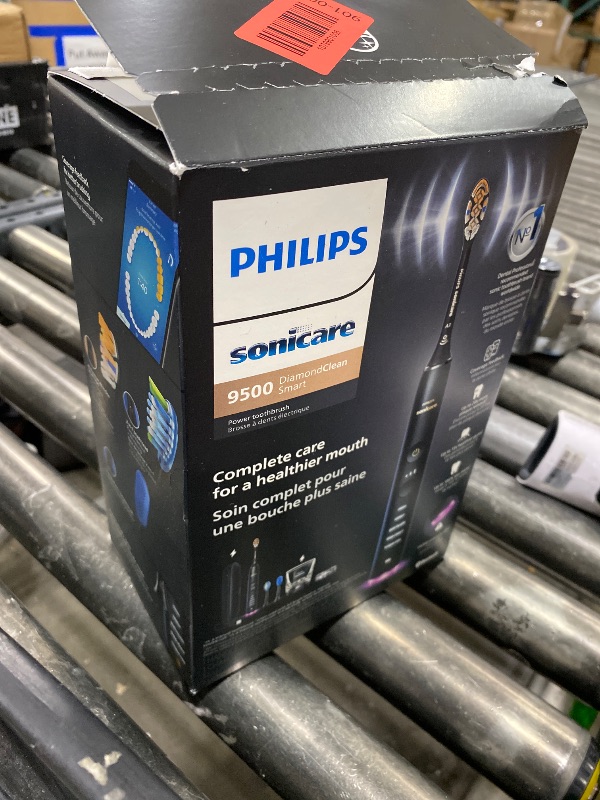 Photo 1 of Philips Sonicare DiamondClean Smart 9500 Electric Toothbrush - Sonic Toothbrush with App, Pressure Sensor, 15 Brushing Settings, Replacement Reminder, USB Charging Travel Case, Black, Model HX9923/11