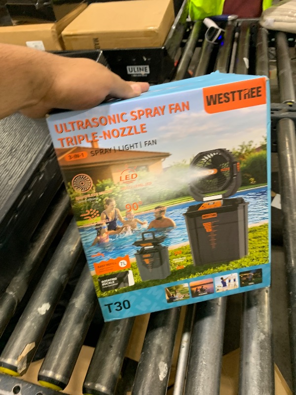 Photo 1 of WESTTREE Portable Misting Fan, Large Rechargeable Battery Powered Mist Fan, Long Lasting Runtime, 3 Nozzles Mister Design, Portable Fan for Home Patio Camping Outdoor mist Daily Cooling fan