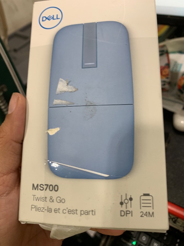 Photo 1 of Dell MS700 Bluetooth Travel Mouse - Bluetooth 5.0/Dell Pair/Microsoft Swift Pair Connectivity, Adjust DPI up to 4000, Optical LED Sensor, Touch Scroll with latest Touch Controller - Misty Blue