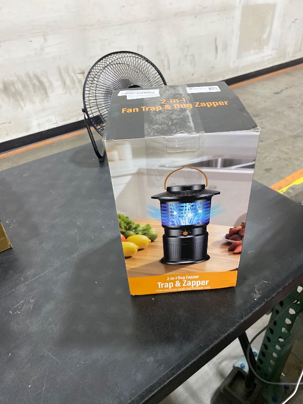 Photo 1 of Bug Zapper Outdoor, 2-in-1 Mosquito Zapper with Attraction Light & Airflow Trap, 12H Long-Lasting Rechargeable Cordless Fly Zapper, Auto ON/Off, IPX5 Waterproof or Patio, Camping, Garage