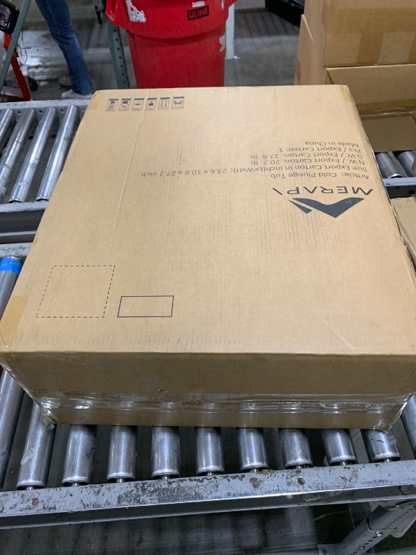 Photo 1 of Merapi XL 170 Gal Cold Plunge Tub with Seat Cushion, 57in Large Inflatable Ice Bath Tub for Athletes Recovery, Portable Ice Bath Tub Compatible with Water Chiller, w/Dust Cover, Pump & Storage Bag