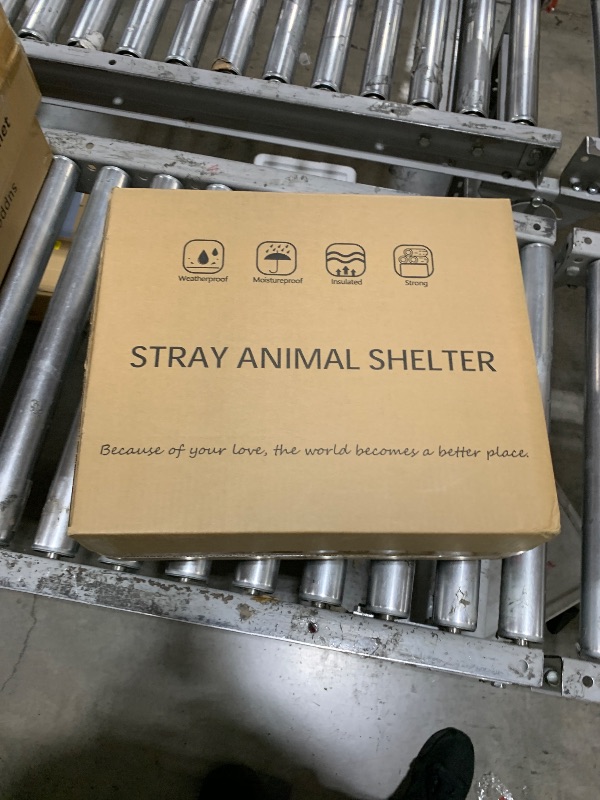 Photo 1 of Heated Cat House for Outside Insulated in Winter,Super Large,Fully Waterproof,Adjustable Awning,Escape Door,Indoor Outdoor Cat Shelter for Feral Stray Barn Cat to Stay Warm&Dry,Black/Gray,XXL Size