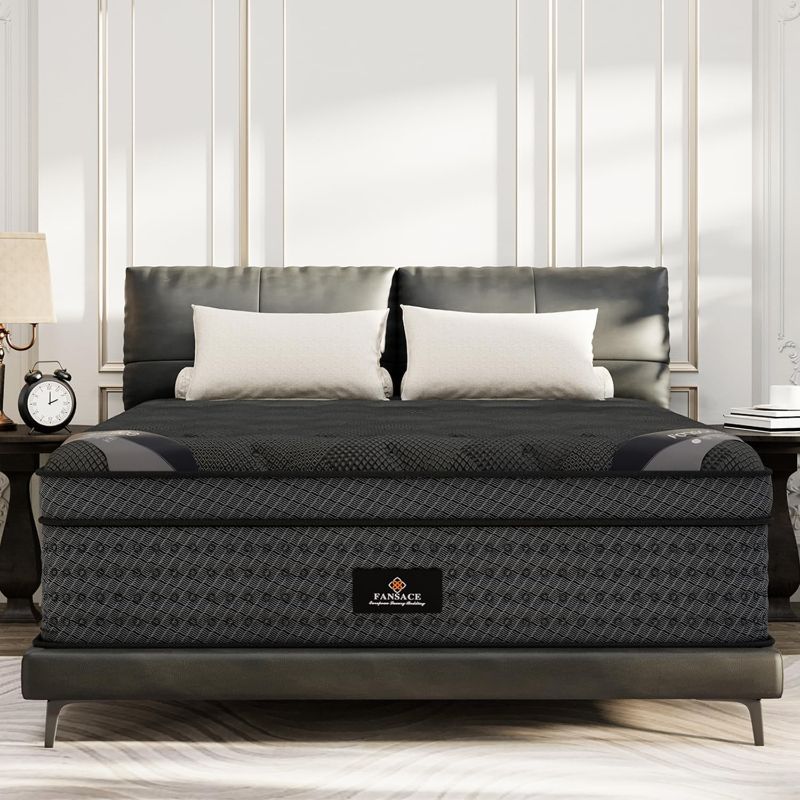 Photo 1 of King Size Mattress (High-End Upgraded) Hotel-Level Luxury 18 Inch Hybrid King Mattress In A Box, Cooling-Gel Memory Foam & Pocket Springs, Back Pain, Extra Edge Support, 365-Night Trial, Medium Firm
