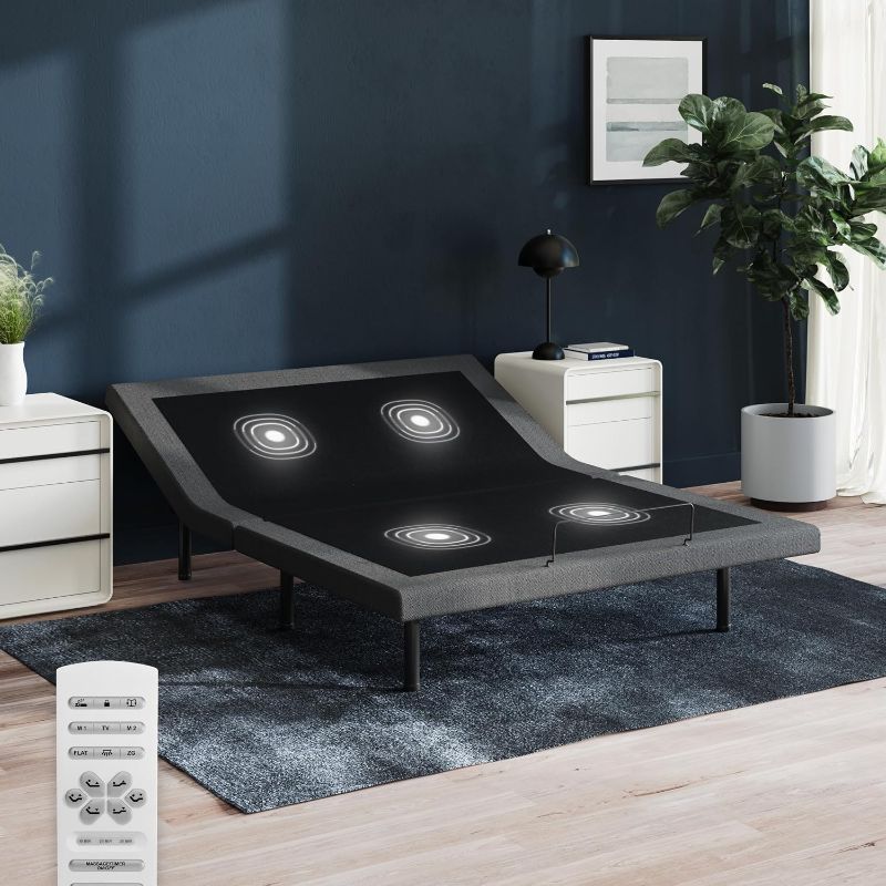 Photo 1 of Nectar Premier Adjustable Base - Queen - Head & Foot Incline - Wireless Remote with Memory- 3 Massage Settings - 4 USB Ports - Anti-Snore & Zero Gravity