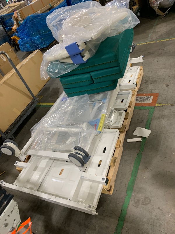 Photo 1 of Hospital Bed Electric 3 Function, 5-Inch Locking Casters for Home Hospital Use, 530LBS Loading, with Remote Control, IV Pole, Mattress, Dining Table, Includes Sheets (2X)