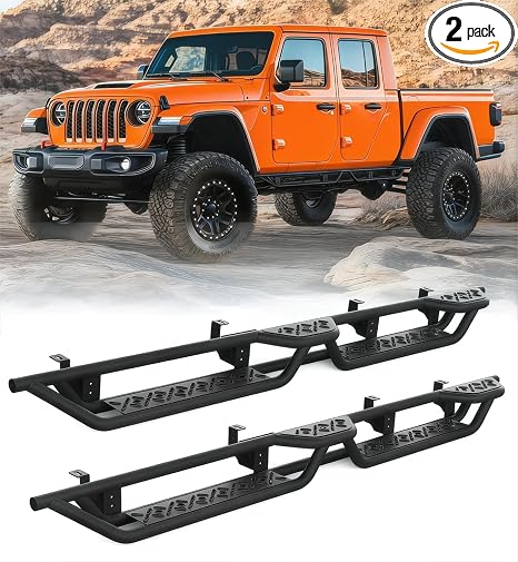 Photo 1 of Xprite Anti-Slip Iron Side Step Compatible with Jeep Gladiator JT 2020-2026 | 6.5 Inch Running Boards, Two-Stair, Wheel-to-Wheel, Supports 500 LBS per Side, Rust-Resistant, Corrosion-Resistant