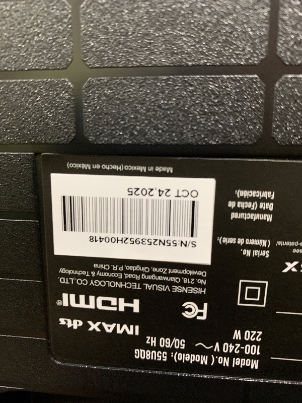 Photo 1 of Hisense 55" U8 Series ULED Mini-LED 4K UHD Smart Google TV (55U8QG) - QLED, Native 165Hz, VRR 288, Up to LD5600, 5000 Nits, HDR10+, Dolby Vision IQ · Atmos, IMAX Enhanced, 4.1.2 Ch Audio