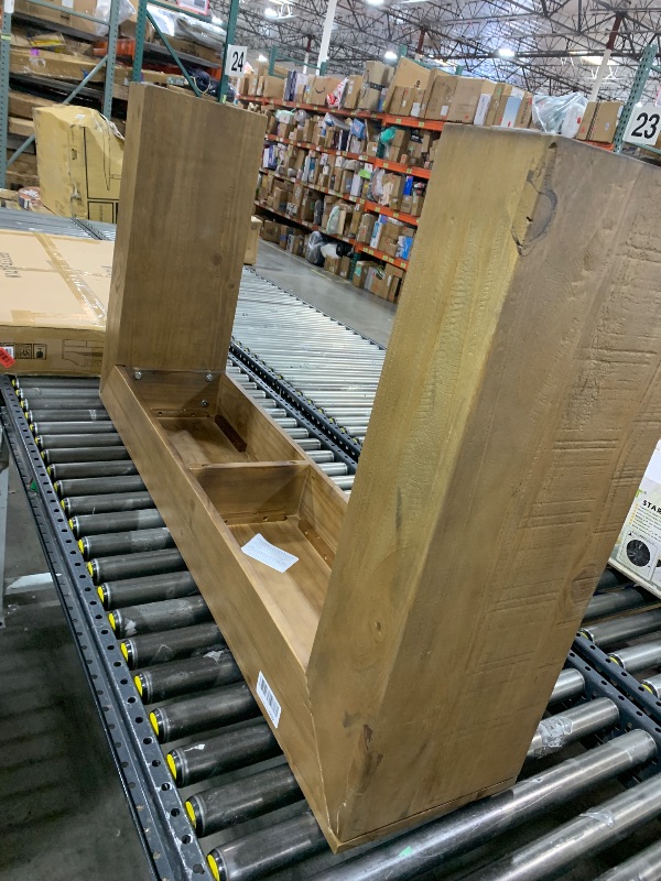 Photo 1 of Plank+Beam Camden Console Table, 56 Inch, Rustic Barnwood Brown