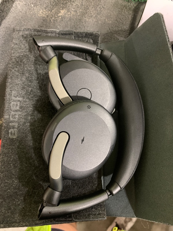 Photo 1 of Jabra Evolve2 65 Flex Stereo Headset with Bluetooth, Wireless Charging Pad - Noise-Cancelling ClearVoice Technology & Hybrid Active Noise Cancellation - Works with Leading UC Platforms - Black