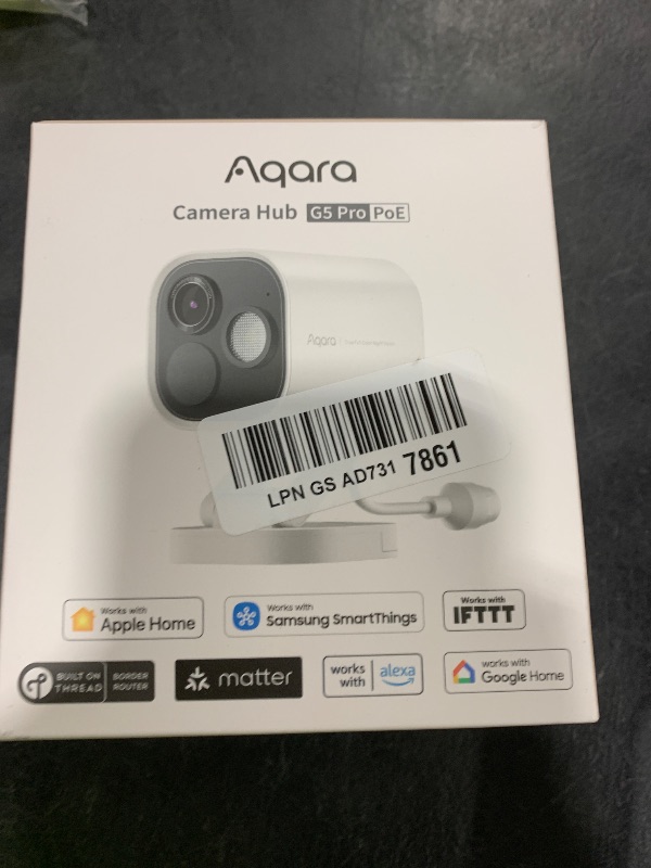 Photo 1 of Aqara 4MP Camera Hub G5 Pro PoE, True Color Night Vision Security Camera Outdoor, HomeKit Secure Video, Thread Border Router, Local Detection, Thread/Zigbee, Supports Alexa, Google, Smartthings, White