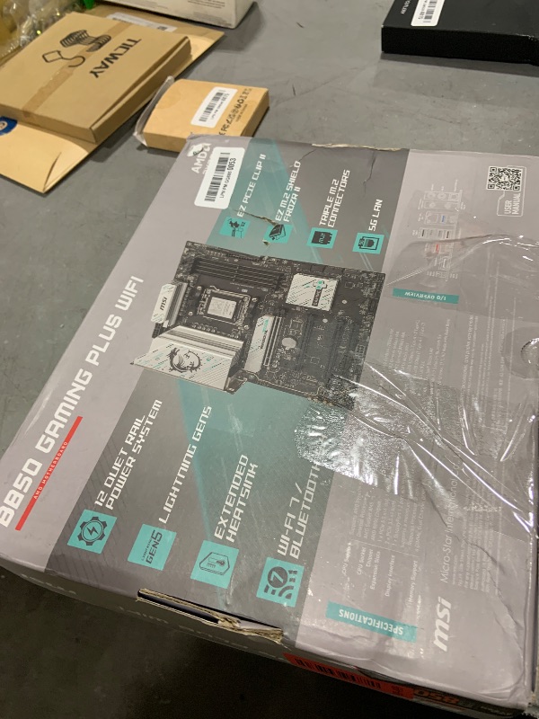 View 2 of MSI B850 Gaming Plus WiFi Motherboard, ATX - Supports AMD Ryzen 9000/8000 / 7000 Processors, AM5 - DDR5 Memory Boost 8200+ MT/s (OC), PCIe 5.0 x16 & 4.0 x16, M.2 Gen5, Wi-Fi 7, 5G LAN