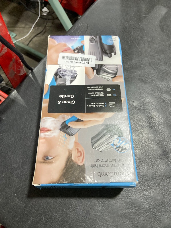 Photo 1 of Braun Electric Series 3 Razor with Precision Trimmer, Rechargeable, Wet & Dry Foil Shaver for Men, Blue/Black, 4 Piece