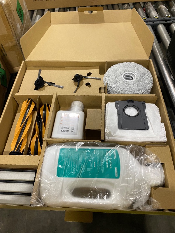 Photo 1 of FOR PARTS, DOES NOT FUNCTION**********MOVA V50 Ultra Complete Robot Vacuum and Mop, 24,000Pa Suction, Zero Tangling Duobrush, 2.28in Obstacle Overcoming, FlexiRise Navigation, 176°F Hot Water Mop Self-Cleaning & Fast Hot Air Drying, White