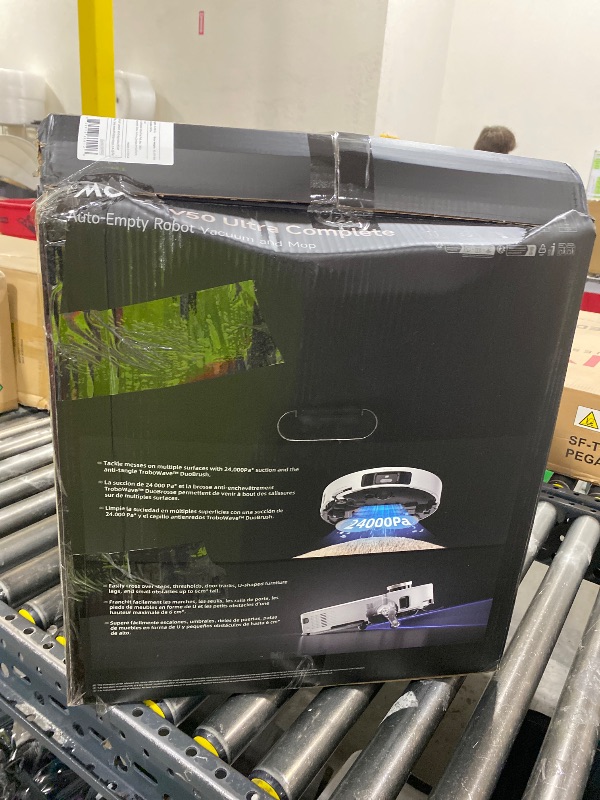 Photo 1 of FOR PARTS, DOES NOT FUNCTION**********MOVA V50 Ultra Complete Robot Vacuum and Mop, 24,000Pa Suction, Zero Tangling Duobrush, 2.28in Obstacle Overcoming, FlexiRise Navigation, 176°F Hot Water Mop Self-Cleaning & Fast Hot Air Drying, White
