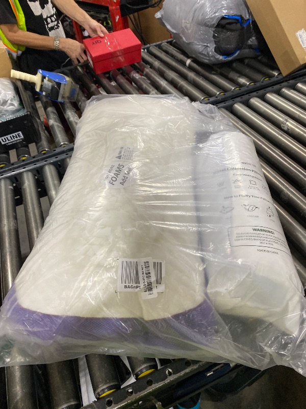 Photo 1 of HOMELAB Adjustable Shredded Memory Foam Pillows Queen Size, Cooling Bed Pillows for Sleeping with Removable Cover, Medium Pillows for Side Stomach & Back Sleepers, 2 Packs 20"x28"