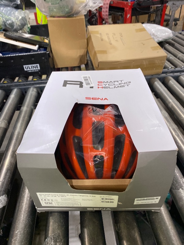 Photo 1 of Sena R1 Smart Cycling Helmet (Electric Tangerine, Small)