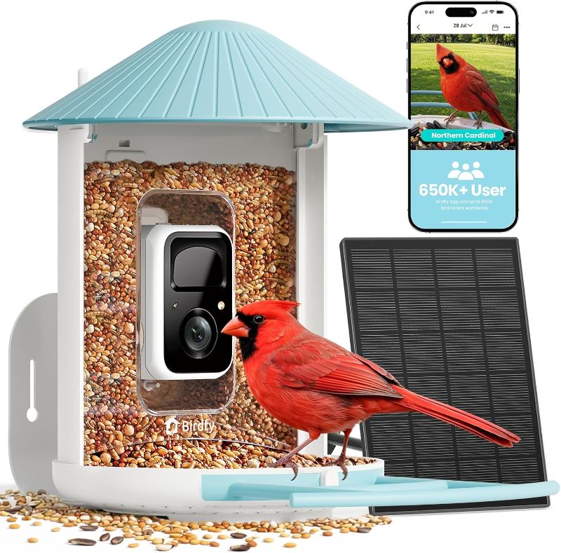 Photo 1 of NETVUE by Birdfy Smart Bird Feeder with 2K HD AI Camera Solar Powered, Wireless Wildbird Watching, Live Stream&Color Night Vision, Auto-Capture & Notify, Free Cloud Storage(AI by Subscription)