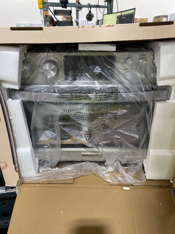 View 4 of 28QT Air Fryer Toaster Oven Combo, Large 12-in-1 Convection Countertop Oven with Next-Gen HeatWave Convection, 3-Layer Cooking, Rotisserie for Chicken, Fits 11" Pizza, All Accessories, Stainless Steel