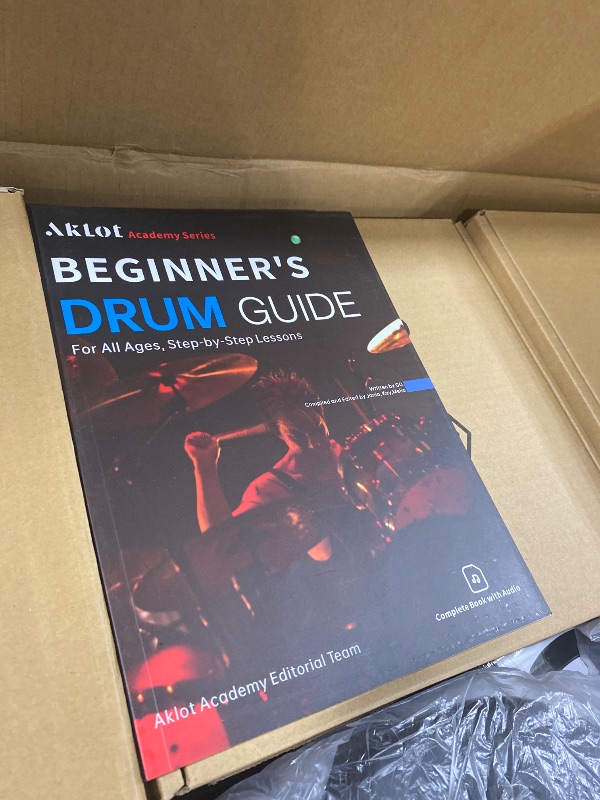 Photo 1 of AKLOT Expanded-Size Electric Drum Set: 12'' Two-Piece Standalone Hi-Hat, Independent Kick Drum and 10'' Dual-Zone Snare, 12'' Triple-Zone Ride Cymbal, All Mesh Heads, 460 Sounds, (Double Bass Pedal)