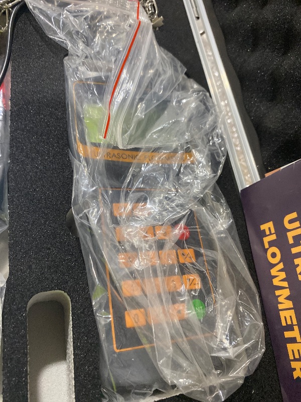 Photo 1 of Bonvoisin Handheld Ultrasonic Flow Meter Portable Clamp on Flowmeter with Data Output S1+M2 Sensors for Seawater Alcohol Industrial Sewage DN15-700mm (1/2-28")