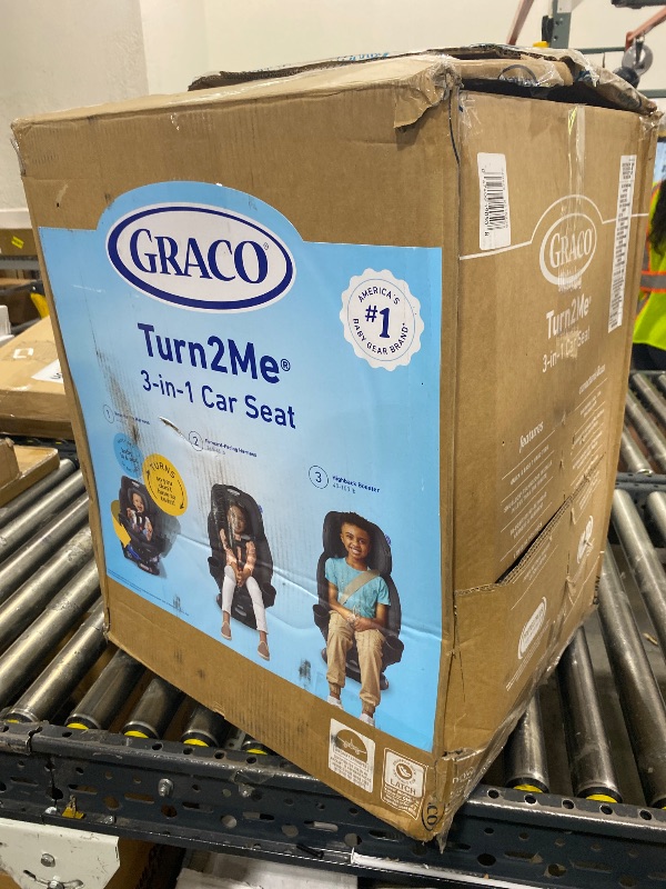 Photo 1 of Graco Turn2Me 3-in-1 Rotating Convertible Car Seat, Manchester, Rear-Facing Rotation Only, Forward-Facing Mode, Highback Booster Up to 100 lbs, Adjustable Headrest & Harness, Steel Reinforced Frame