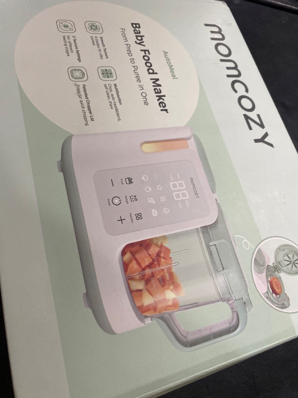 Photo 1 of Momcozy AutoMeal Baby Food Maker – One-Step Auto Steam & Blend Food Processor, 15oz Large Cup & 6-Blade Design, Self-Cleaning, Auto 3-Stage Texture Settings for Effortless Homemade Baby Puree