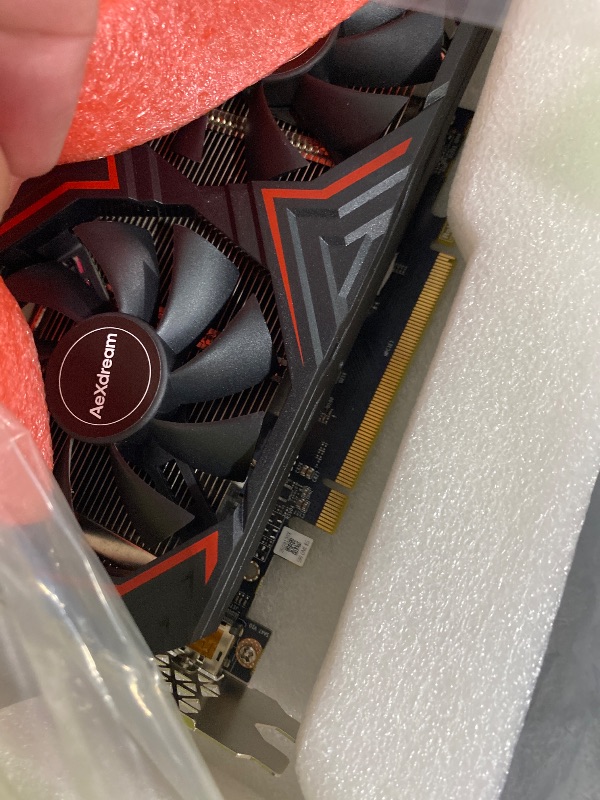 Photo 1 of RX 590 8GB GDDR5 Graphics Card, 256 Bit RX 590 2304SP Gaming Graphics Card, PCIe 3.0 x16, 8-Pin Input DirectX 12 GPU for Gaming PC, DP*3+HDMI Output, 1080P Display, Dual Fan Cooling Low Noise