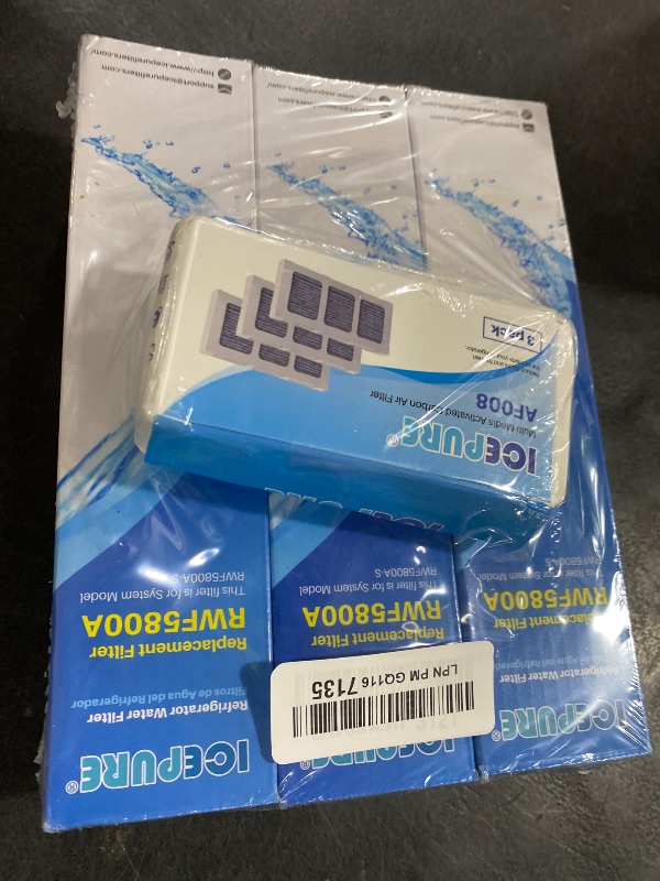 Photo 1 of ICEPURE RWF5800A Refrigerator Water Filter and Air Filter Replacement for Frigidaire EPTWFU01, EWF02, Pure Source Ultra II, PureSource Ultra 2, SCWFTCTO, GP006 EPTWFUO1 MR022 JO22 BO022 TH-01, 3 Combo