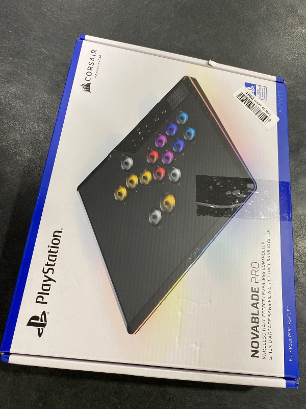 Photo 1 of Corsair NOVABLADE PRO Wireless Hall Effect Leverless Controller – 15-Main Key Layout, 1000Hz Polling, 2.4GHz Wireless, SOCD, MGX Hyperdrive Hall Effect Magnetic Switches – PS5, PS4, PC – Black