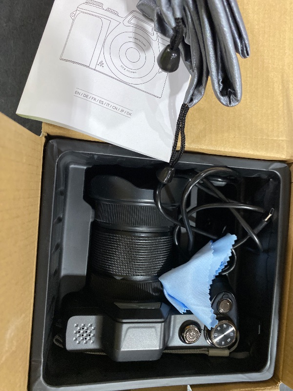 Photo 1 of 4K Digital Camera for Photography Travel, 56MP Autofocus Vlogging Camera for YouTube, 16X Zoom with 3" 180°Flip Screen & Lens Hood, 32GB Card, Gift Ideas for Teens & Beginners