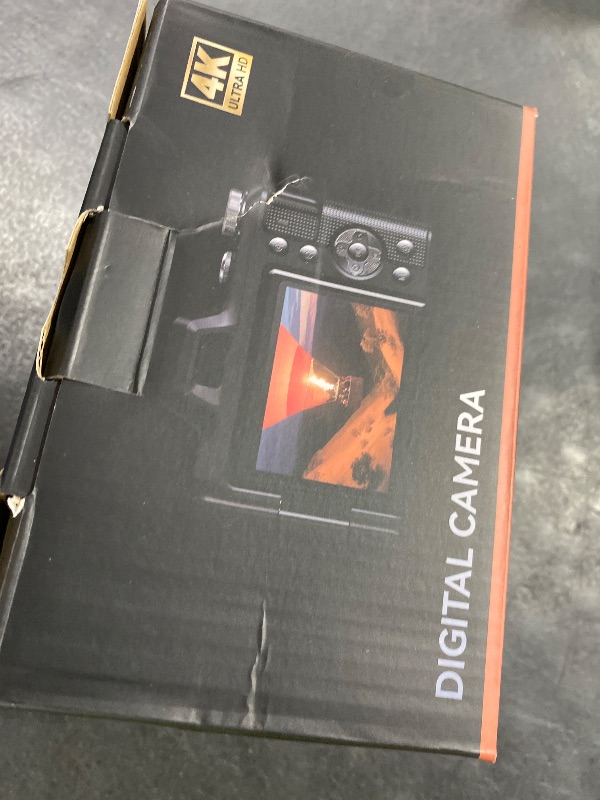Photo 1 of 4K Digital Camera for Photography Travel, 56MP Autofocus Vlogging Camera for YouTube, 16X Zoom with 3" 180°Flip Screen & Lens Hood, 32GB Card, Gift Ideas for Teens & Beginners