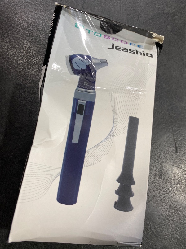 Photo 1 of Jeashia Pocket Veterinary LED Otoscope - Pet Ear Scope with Light for Dogs & Cats, 6 Disposable Tips (4/6/9mm), Portable Ear Infection Detector (Purple)