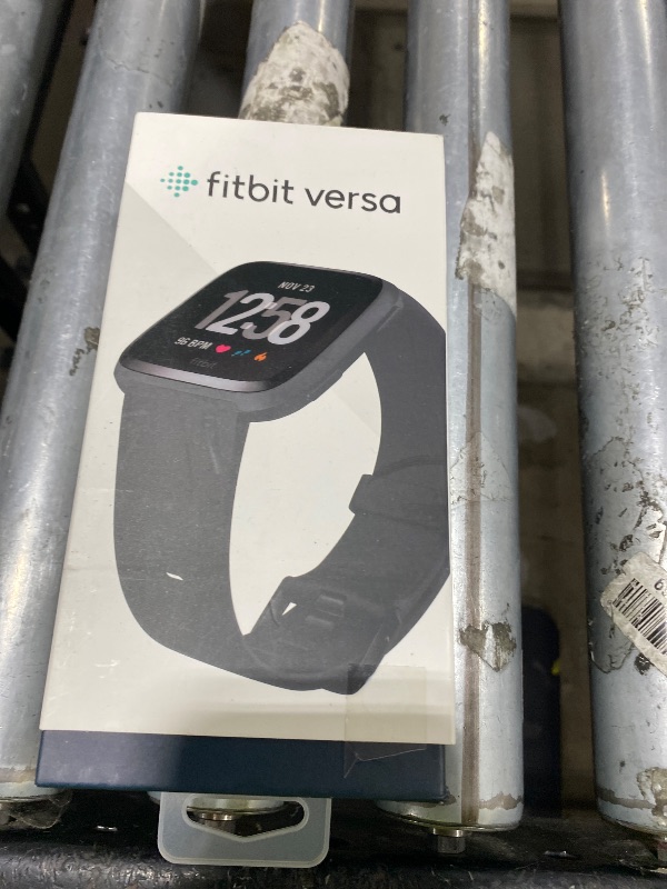 Photo 1 of Fitbit Versa Smart Watch, Black/Black Aluminium, One Size (S & L Bands Included)