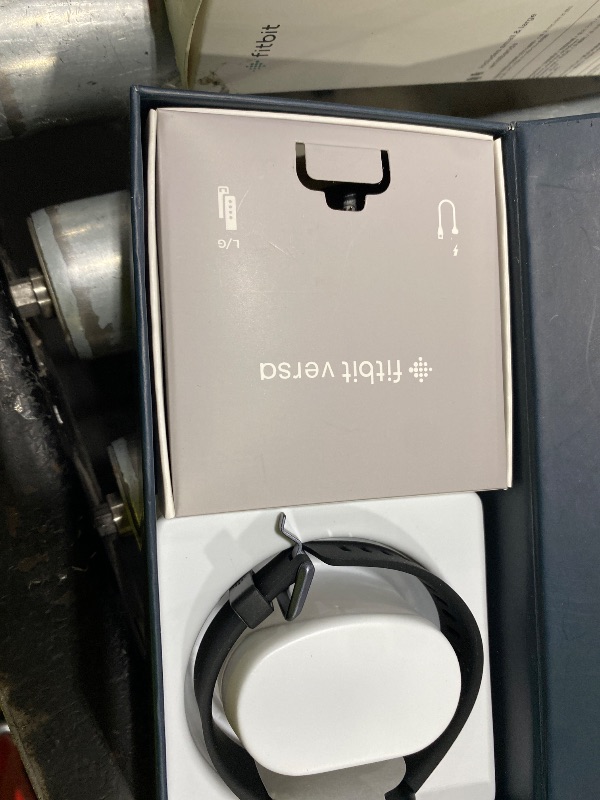 Photo 1 of Fitbit Versa Smart Watch, Black/Black Aluminium, One Size (S & L Bands Included)