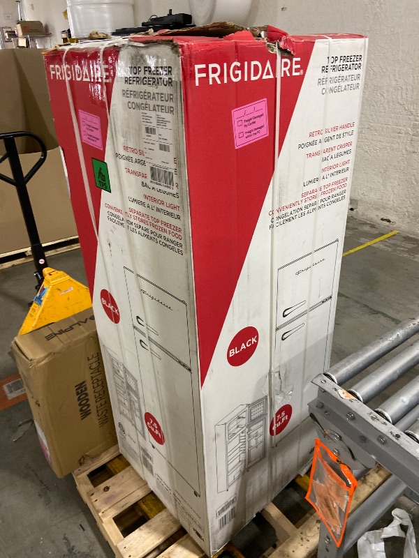 Photo 1 of Frigidaire EFR786 Retro Apartment Size Refrigerator with Top Freezer - 2 Door Fridge with 7.5 Cu Ft of Storage Capacity, Adjustable Spill-Proof Shelves, Door & Crisper Bins, Black