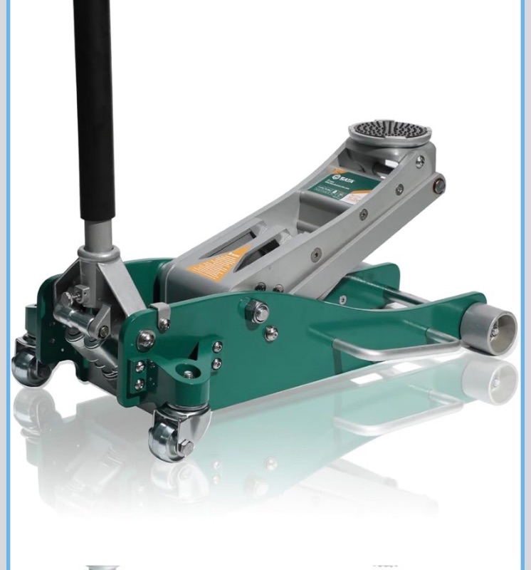 Photo 1 of SATA 3-Ton (6,600 lb) Aluminum Floor Jack, Low-Profile Design with Dual-Piston Rapid Lift Pump, Tested for 1.5X Overload for Ultimate Safety, 30% Lighter Than Steel Model