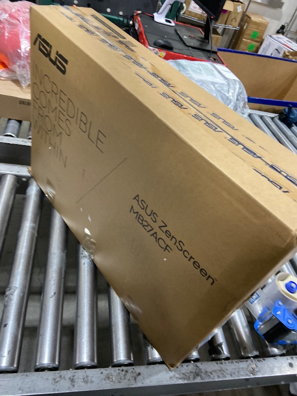 Photo 1 of ASUS ZenScreen 27” 1440P Transportable Monitor (MB27ACF) - QHD (2560 x 1440), IPS, 100Hz, USB-C PD 70W, Speakers, Carrying Handle, Kickstand, C-clamp, Sub-woofer, 2.1 Channel Audio, 3 yr Warranty